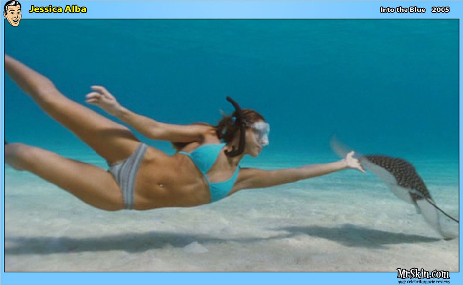 Jessica Alba Underwater In Her Little Bikini