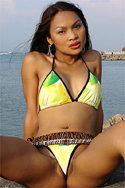 Asian Bikini Gal With Legs Parted